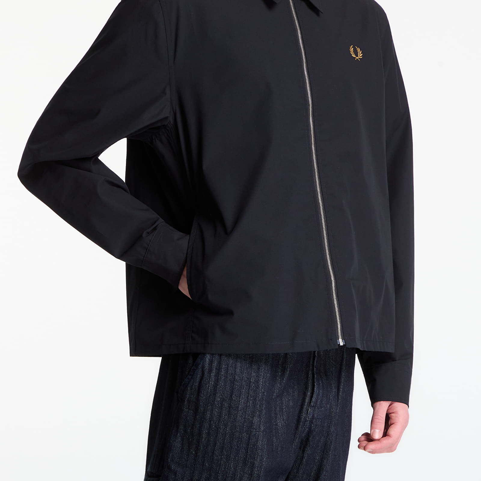 Men's overshirts Fred Perry Poplin Overshirt Black