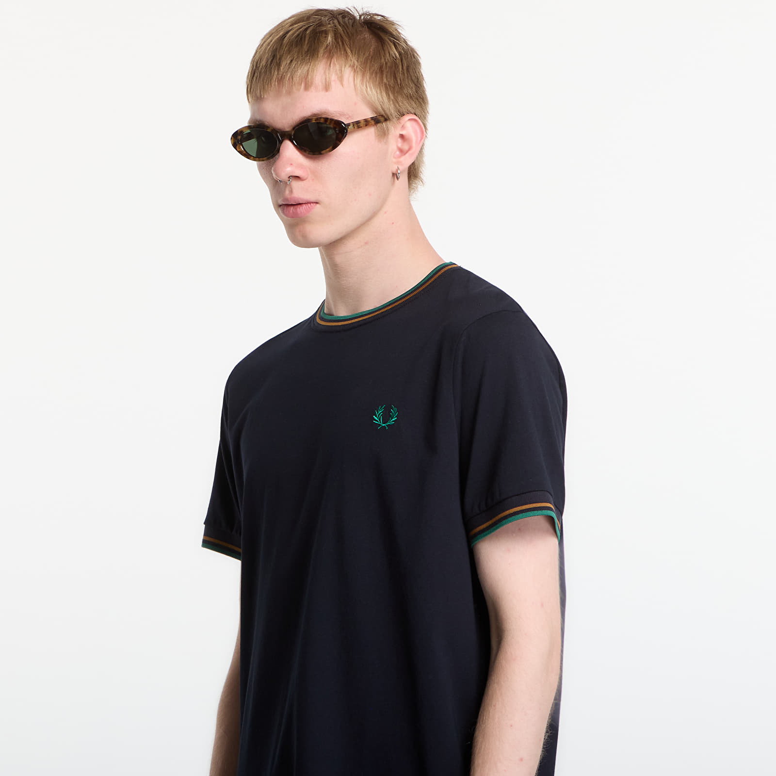 Vīriešu T-krekli Fred Perry Twin Tipped T-Shirt Navy