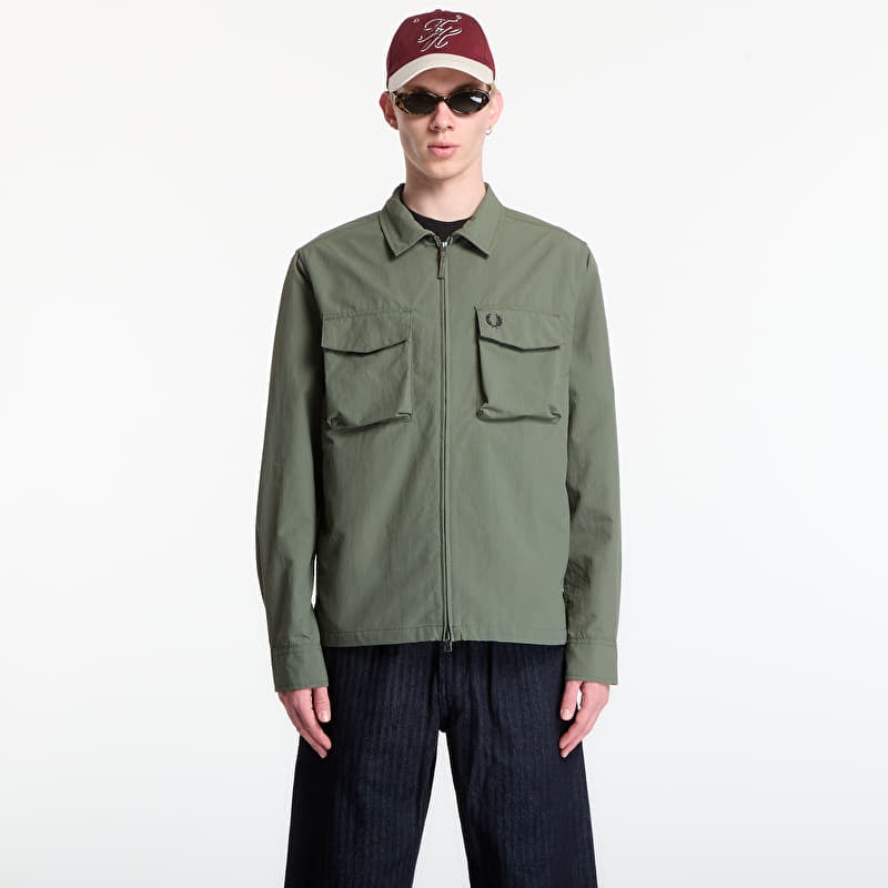 Fred Perry Ripstop Pocket Overshirt Green
