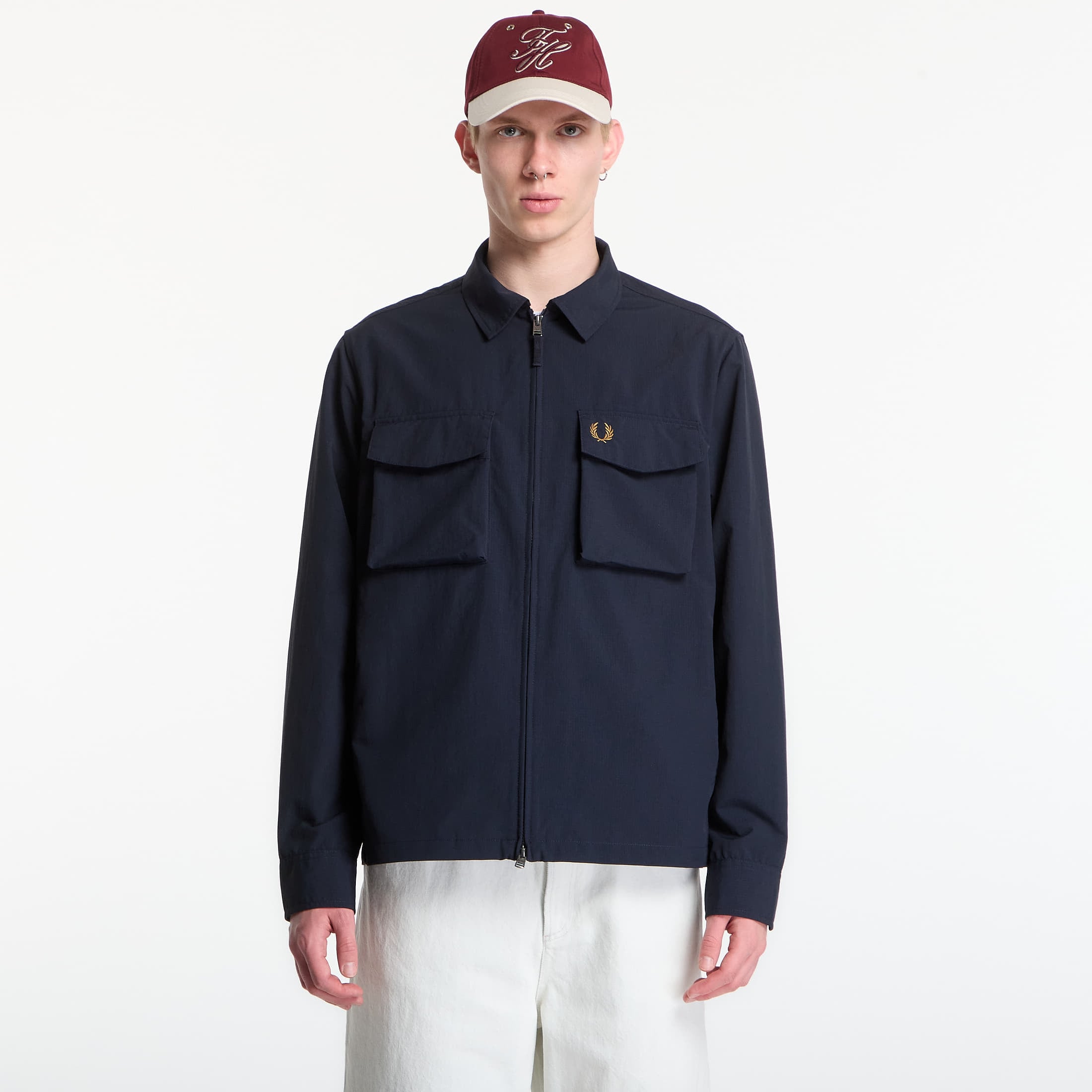 Jacket Fred Perry Ripstop Pocket Overshirt Navy M
