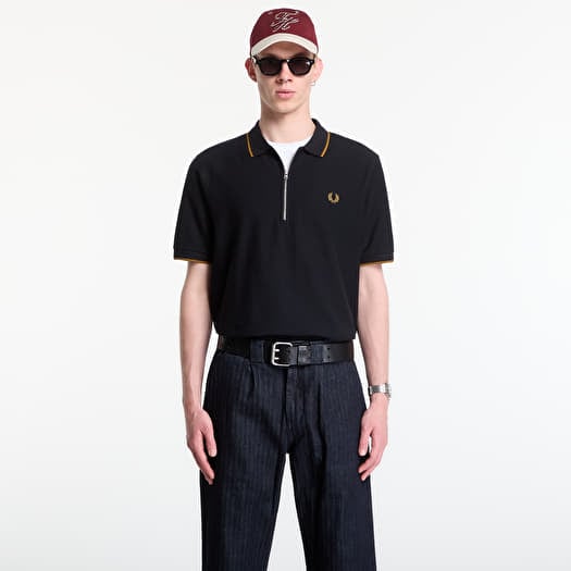 T-shirt Fred Perry Crepe Pique Polo Shirt Black