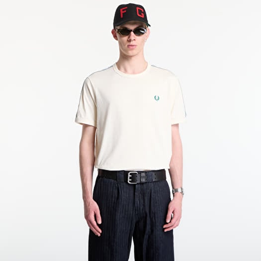 T-särk Fred Perry Contrast Tape Ringer T-Shirt Ecru