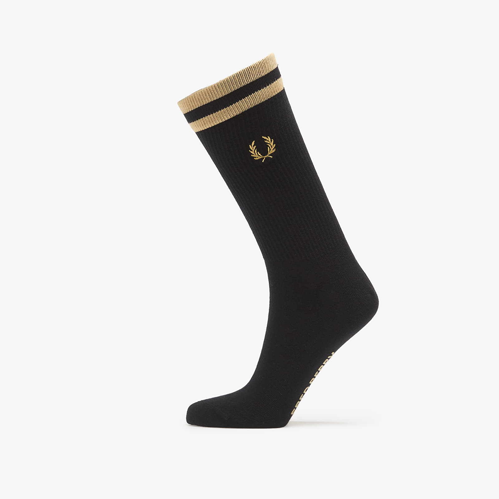 Pánske ponožky Fred Perry Tipped Sports Sock Black/ Champagne
