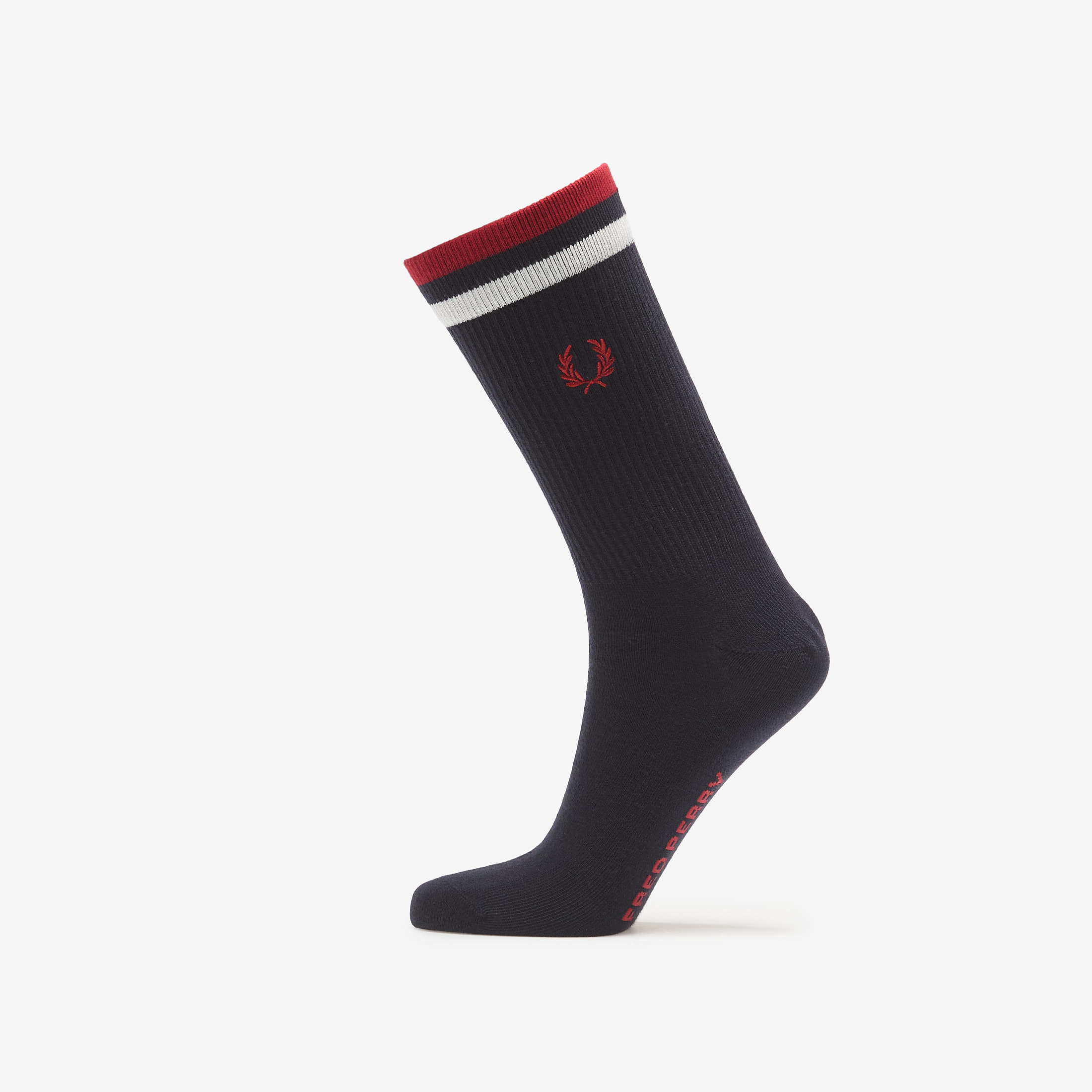 Fred Perry Tipped Sports Sock Navy/ Snow White/ Burnt Red 39-42