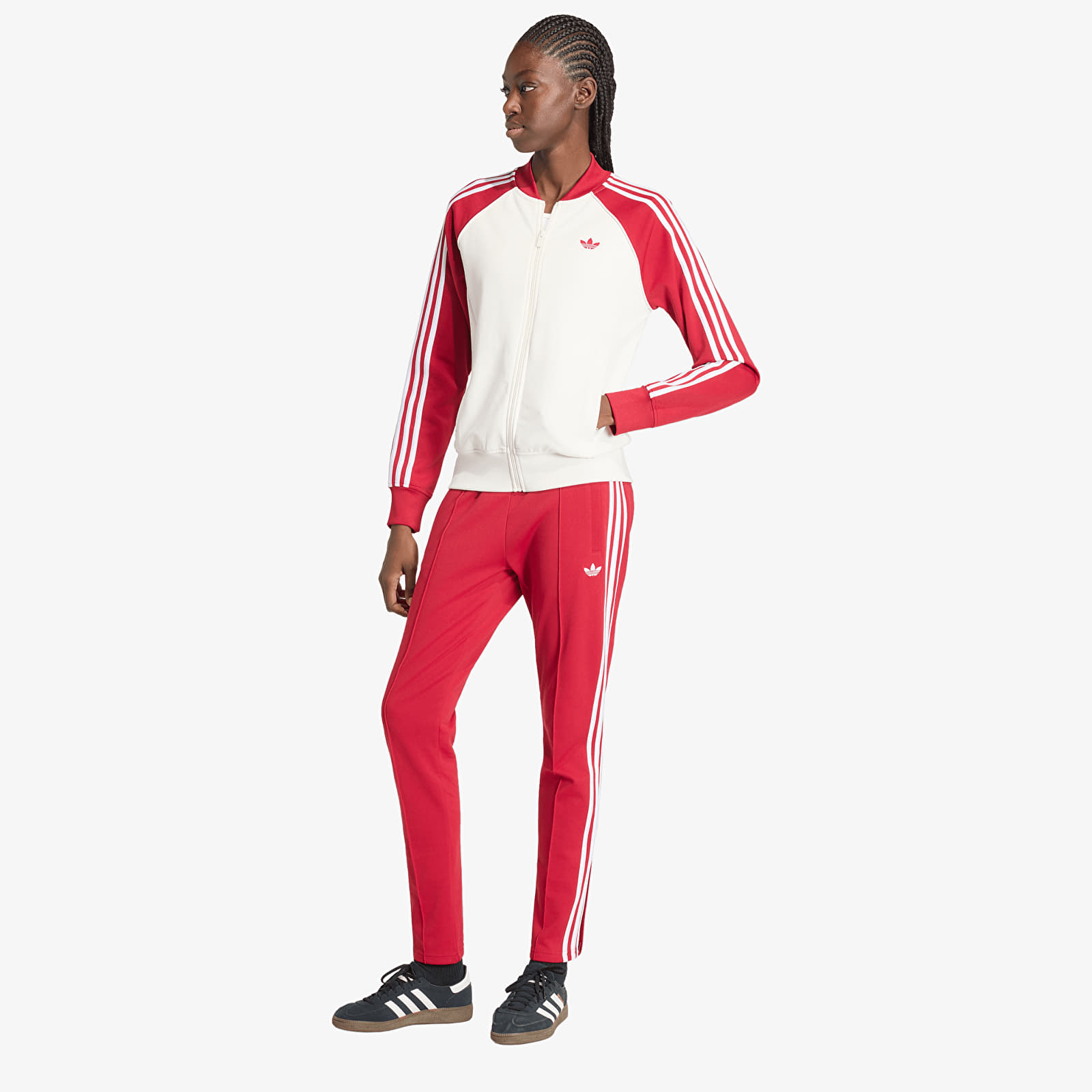 Dámské tepláky adidas Sst Tp Team Victory Red/ White