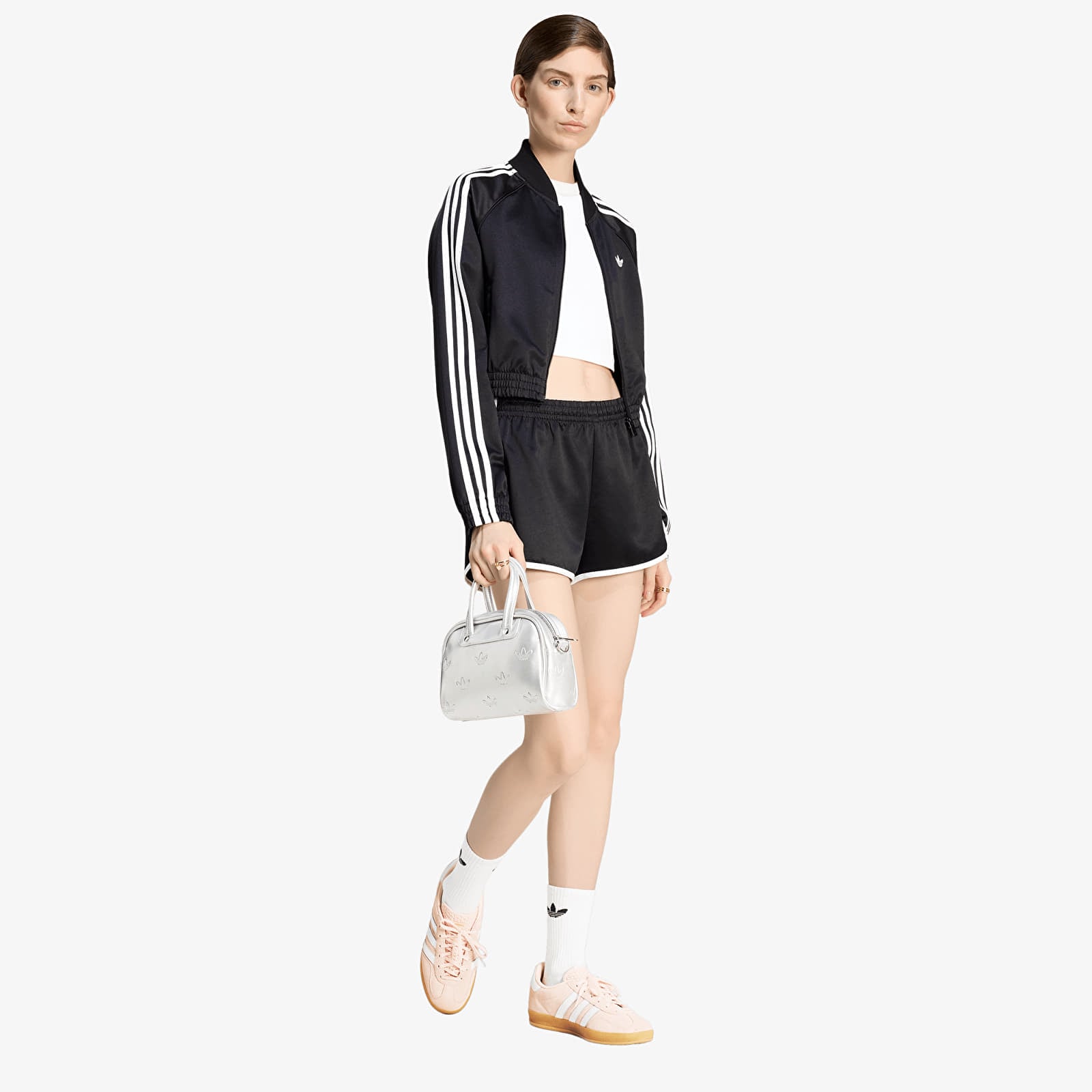 Women's jackets adidas Satin Sst Jacket Black/ White