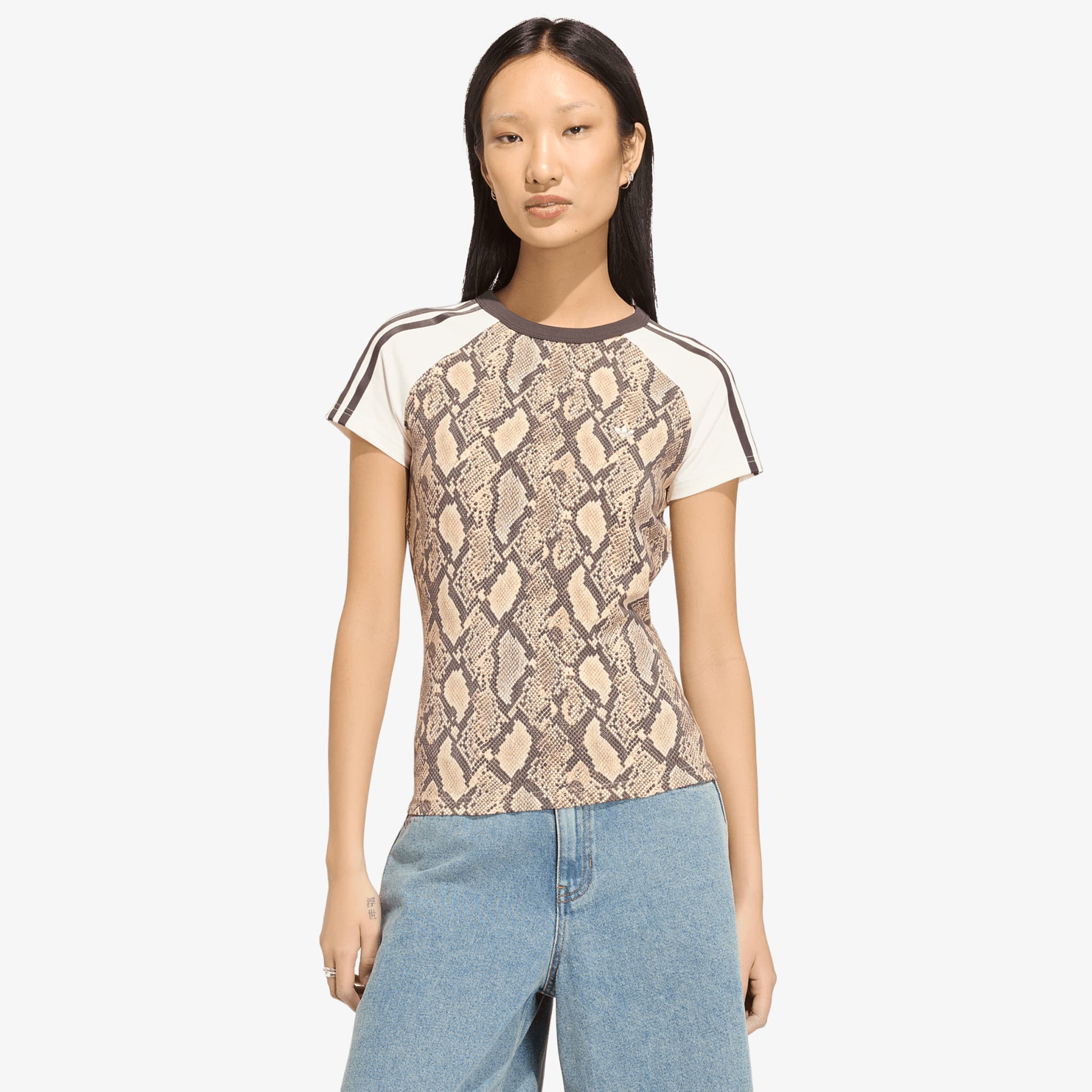 T-shirt adidas Snake Print Cali Tee Linen/ Magic Beige M