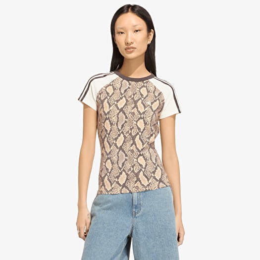 Marškinėliai adidas Snake Print Cali Tee Linen/ Magic Beige