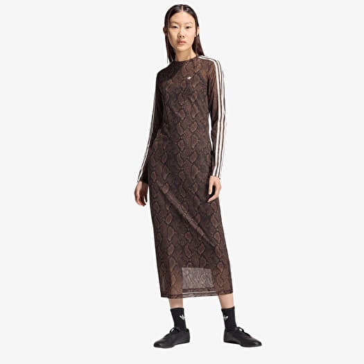 Suknelė adidas Snake Print Maxi Dress Earth Strata/ Aurora Coffee