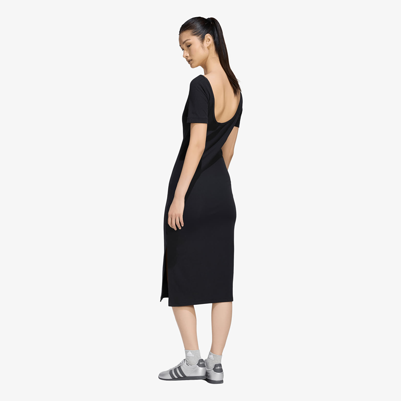 Dámske šaty adidas W Ak Sl Rib Dre Black