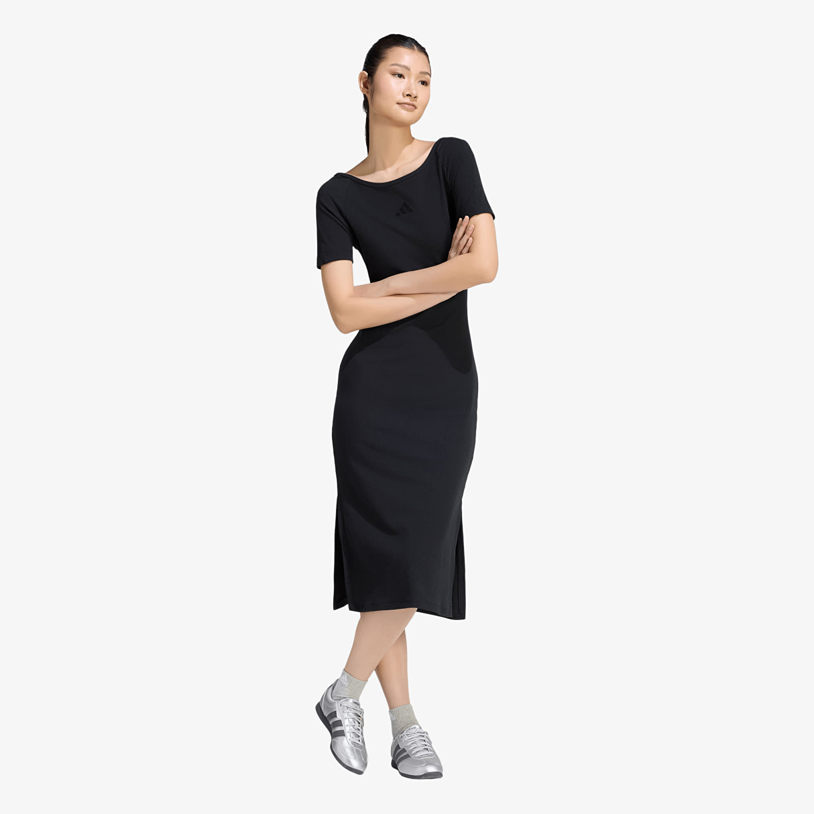 Dámske šaty adidas W Ak Sl Rib Dre Black