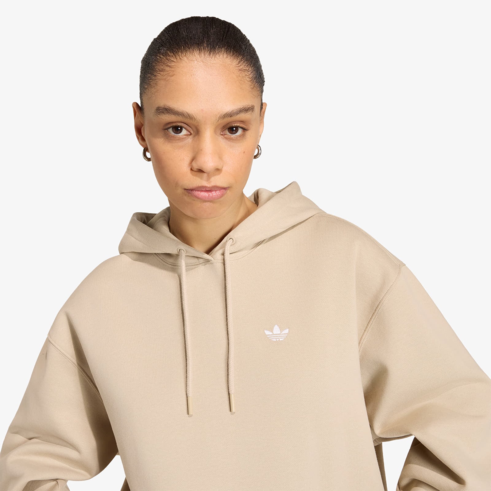 Women's Sweatshirts adidas Ess Fl Hd Os Khaki Three