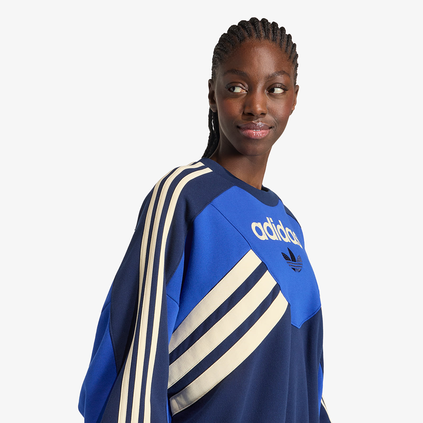 Women's Sweatshirts adidas Graphic Crew Bold Blue/ Night Indigo