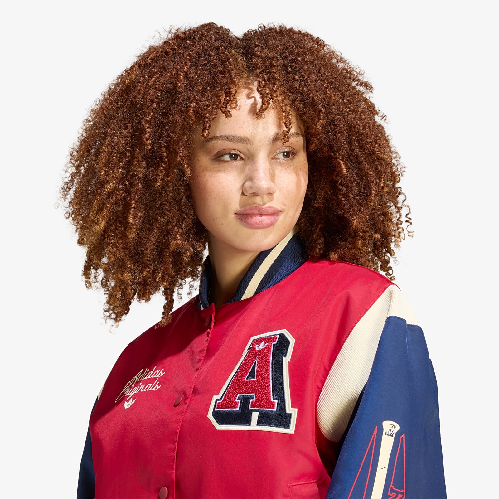 Vestes bomber femme adidas Jkt With Badges Team Victory Red/ Night Indigo