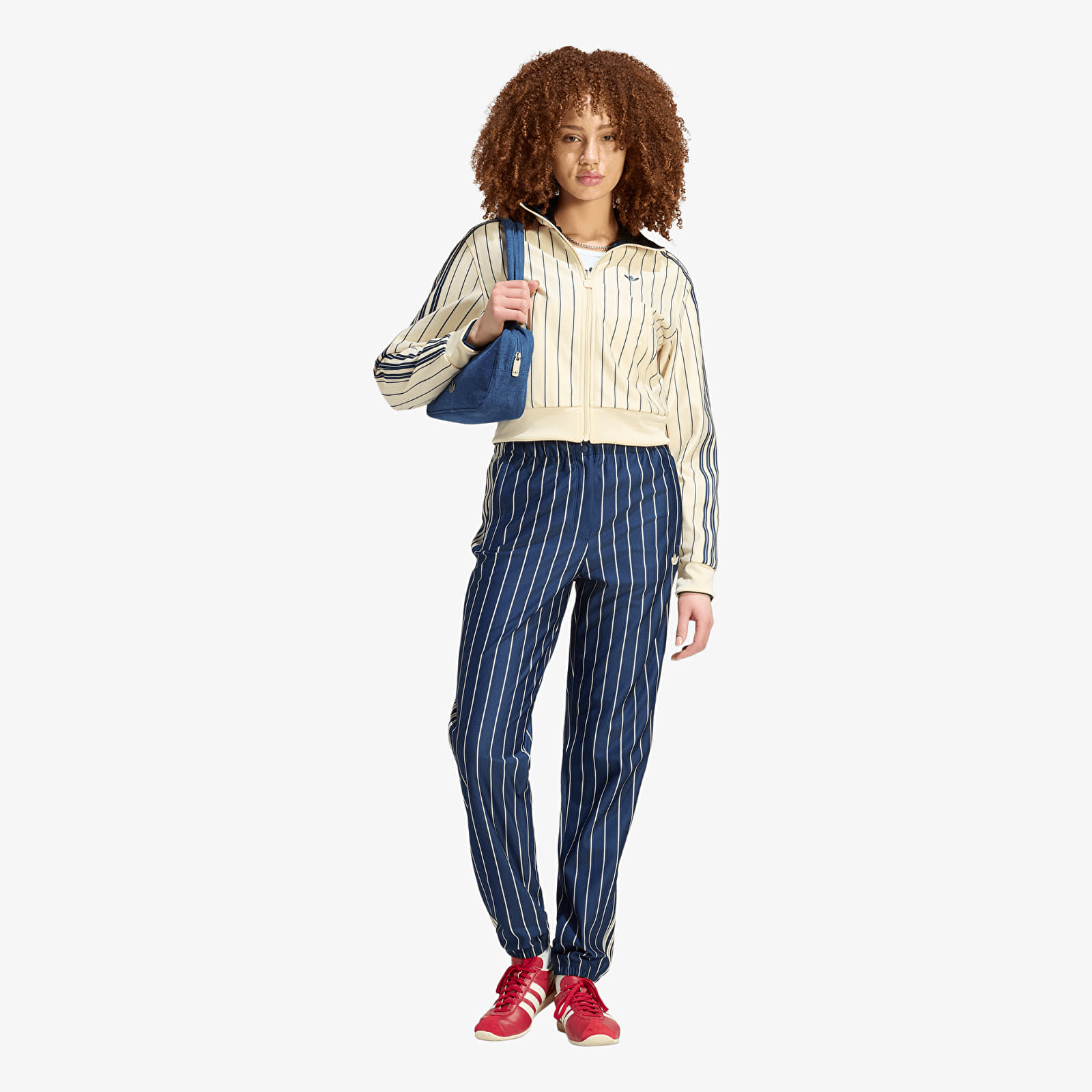 Sweats à capuche femme adidas Reversible Firebird Track Top Warm Vanilla/ Night Indigo
