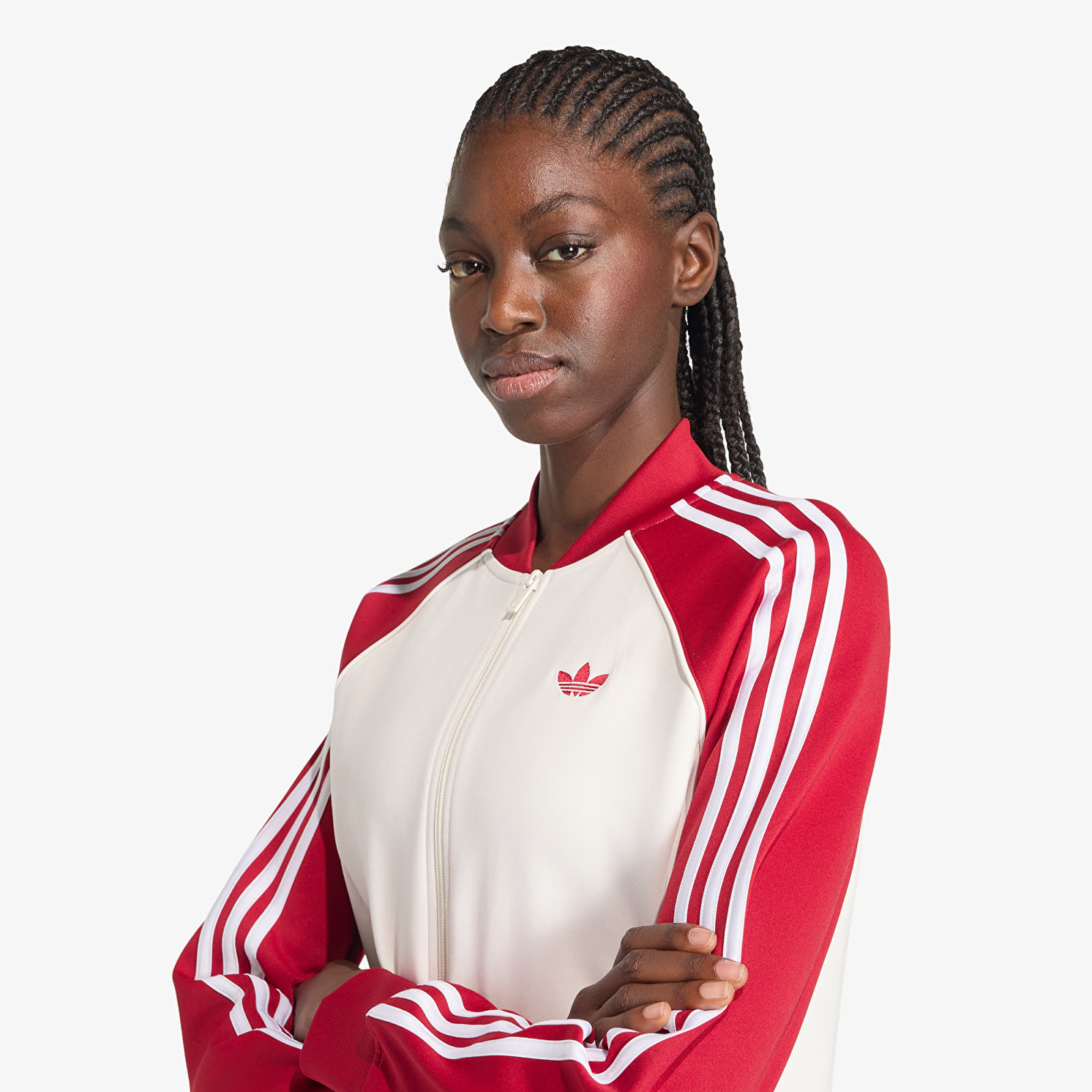 Sieviešu džemperi adidas Sst Tt Cloud White/ Team Victory Red/ White