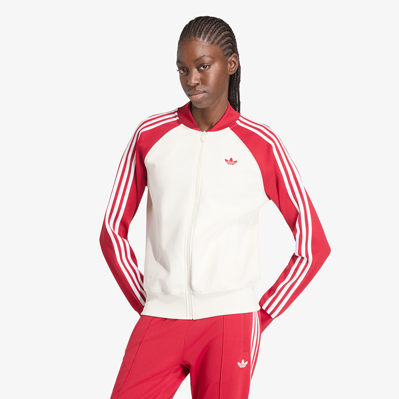 Sieviešu džemperi adidas Sst Tt Cloud White/ Team Victory Red/ White