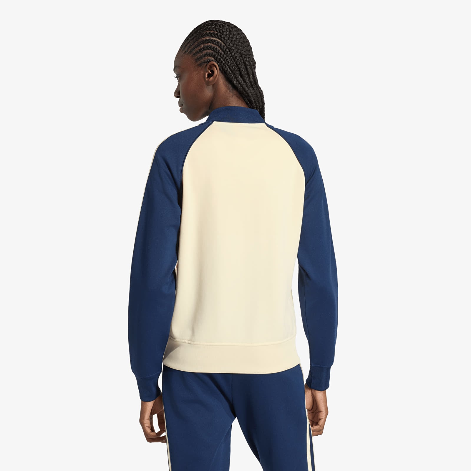 Women's Sweatshirts adidas Sst Classic Track Top Warm Vanilla/ Night Indigo
