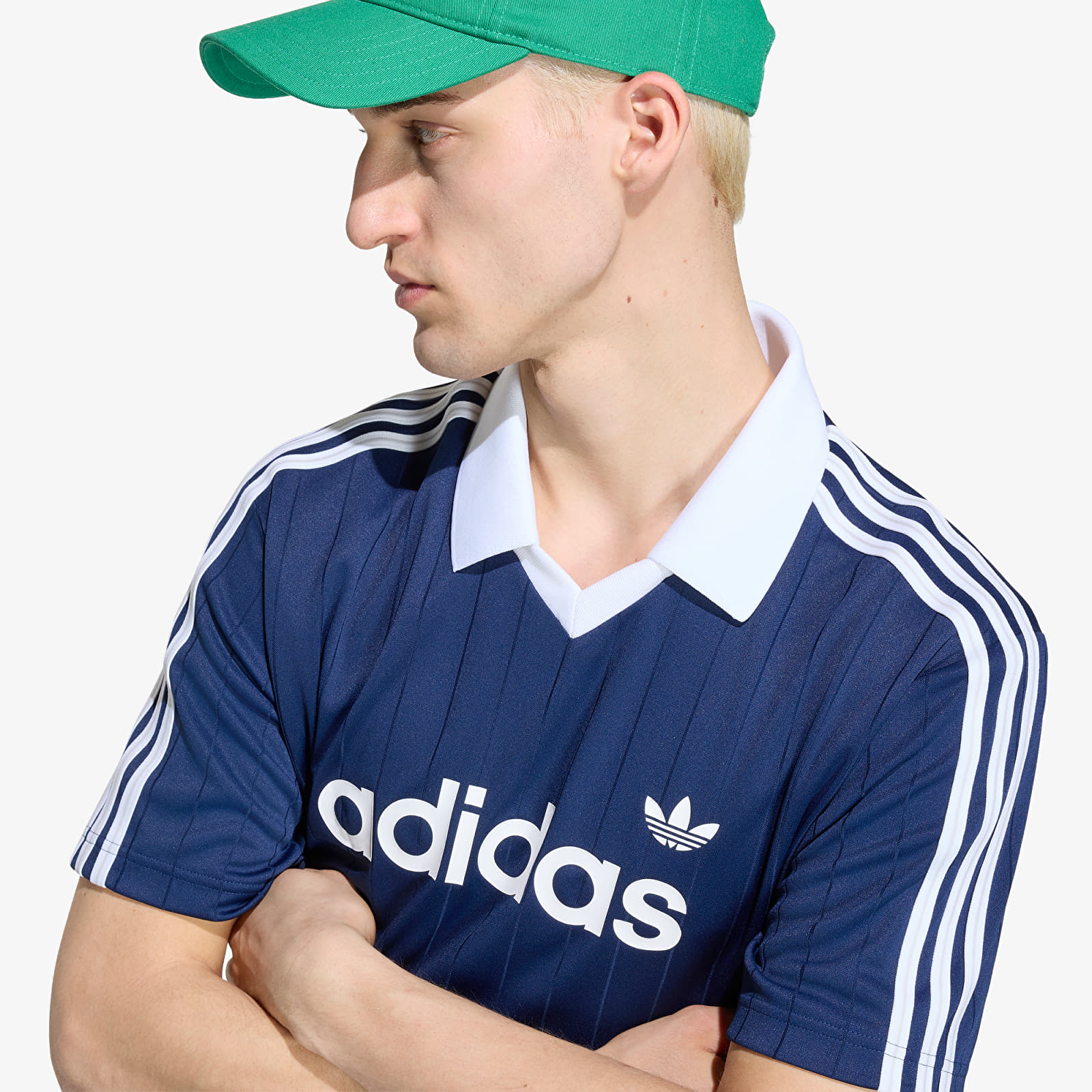 Vīriešu krekliņi adidas Pinstr Jsy Night Indigo/ White