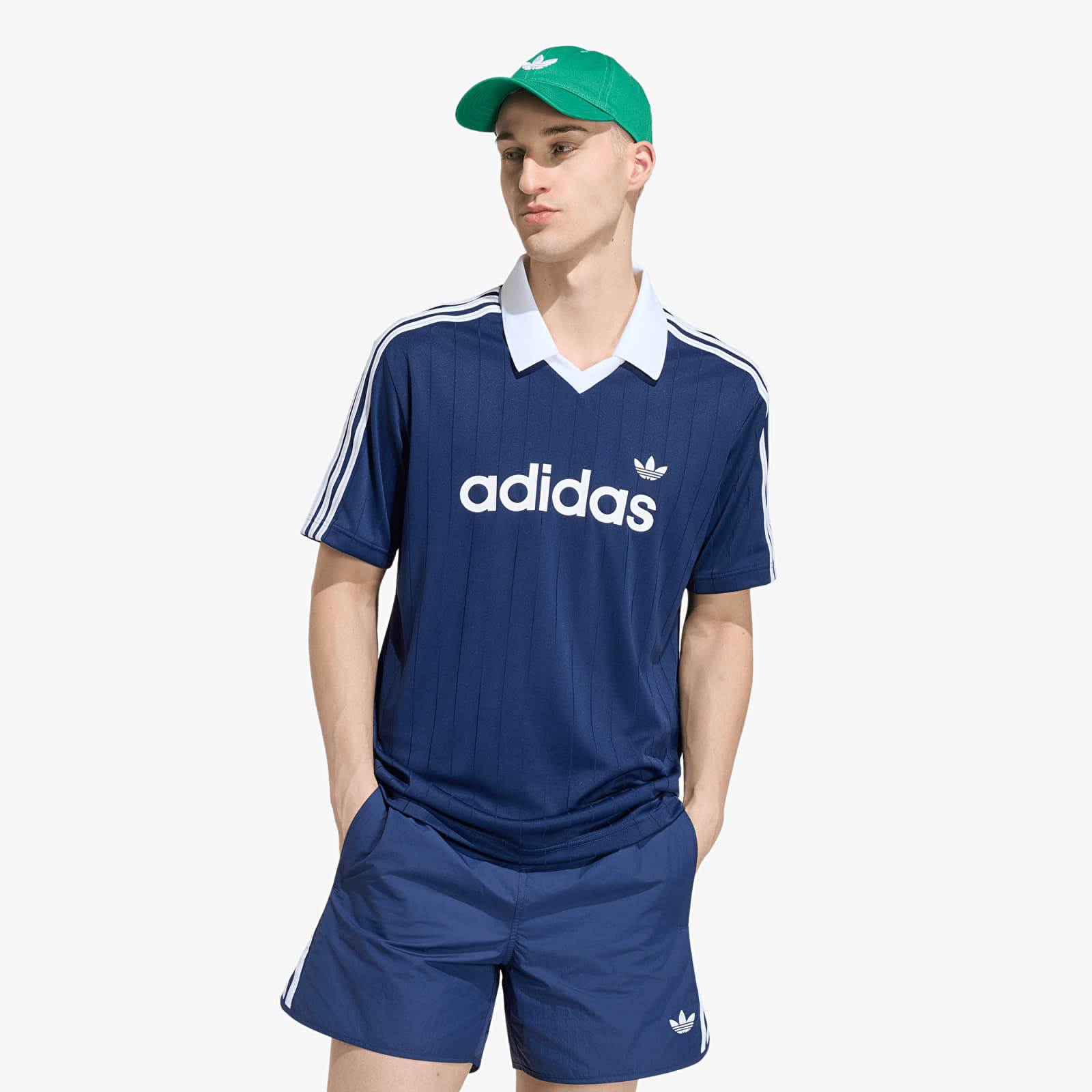Vīriešu krekliņi adidas Pinstr Jsy Night Indigo/ White