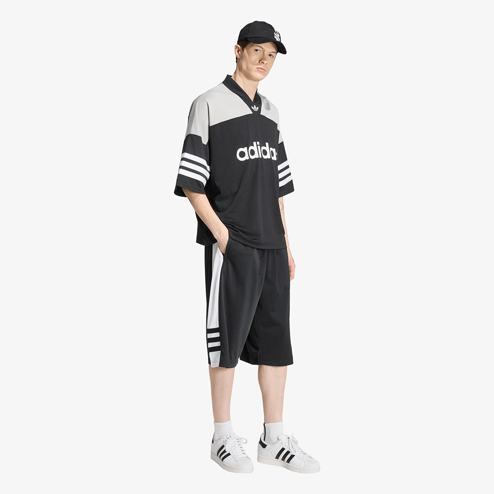 Herenshirts adidas Jsy Black/ White
