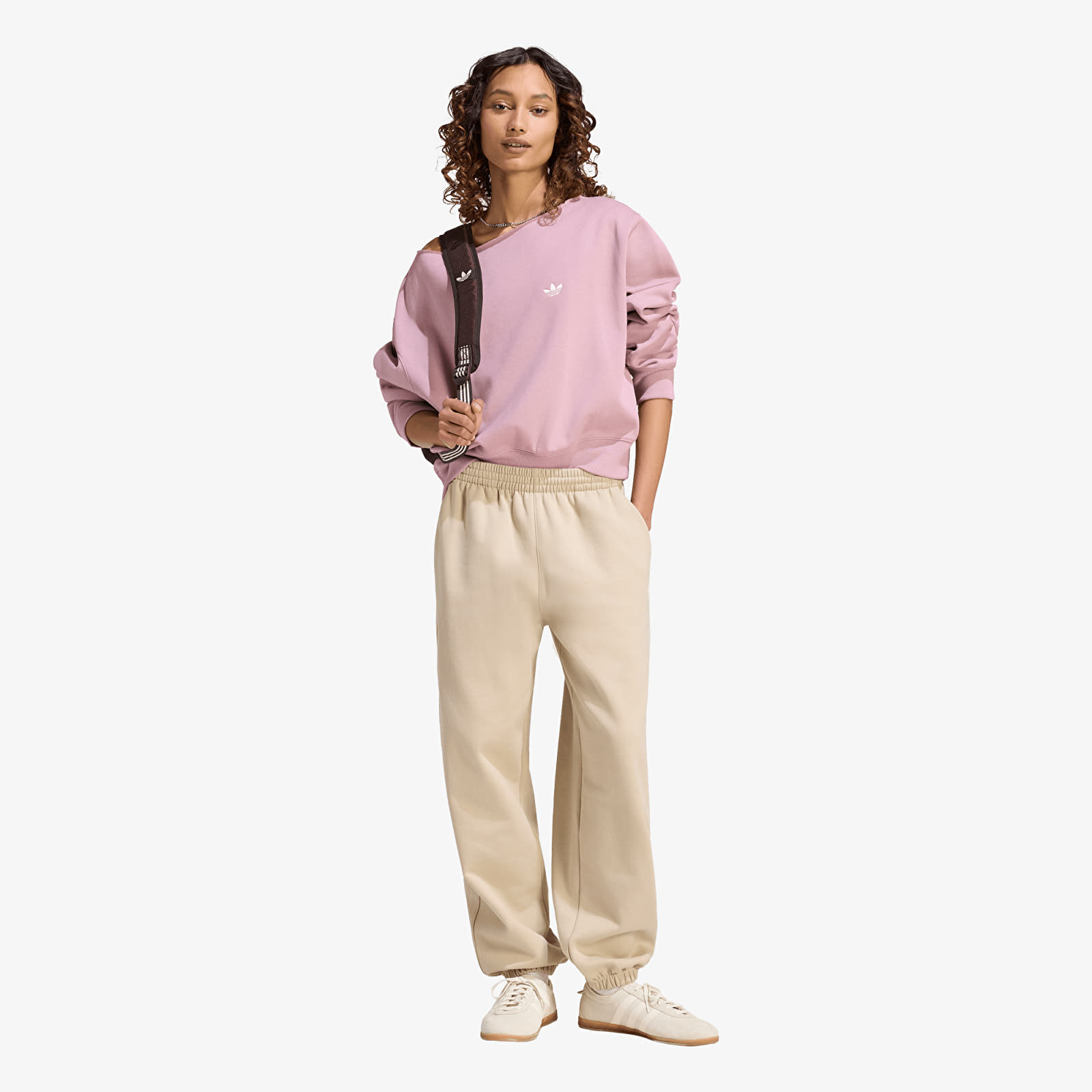 Sieviešu džemperi adidas Ess Crw Lo Magic Mauve