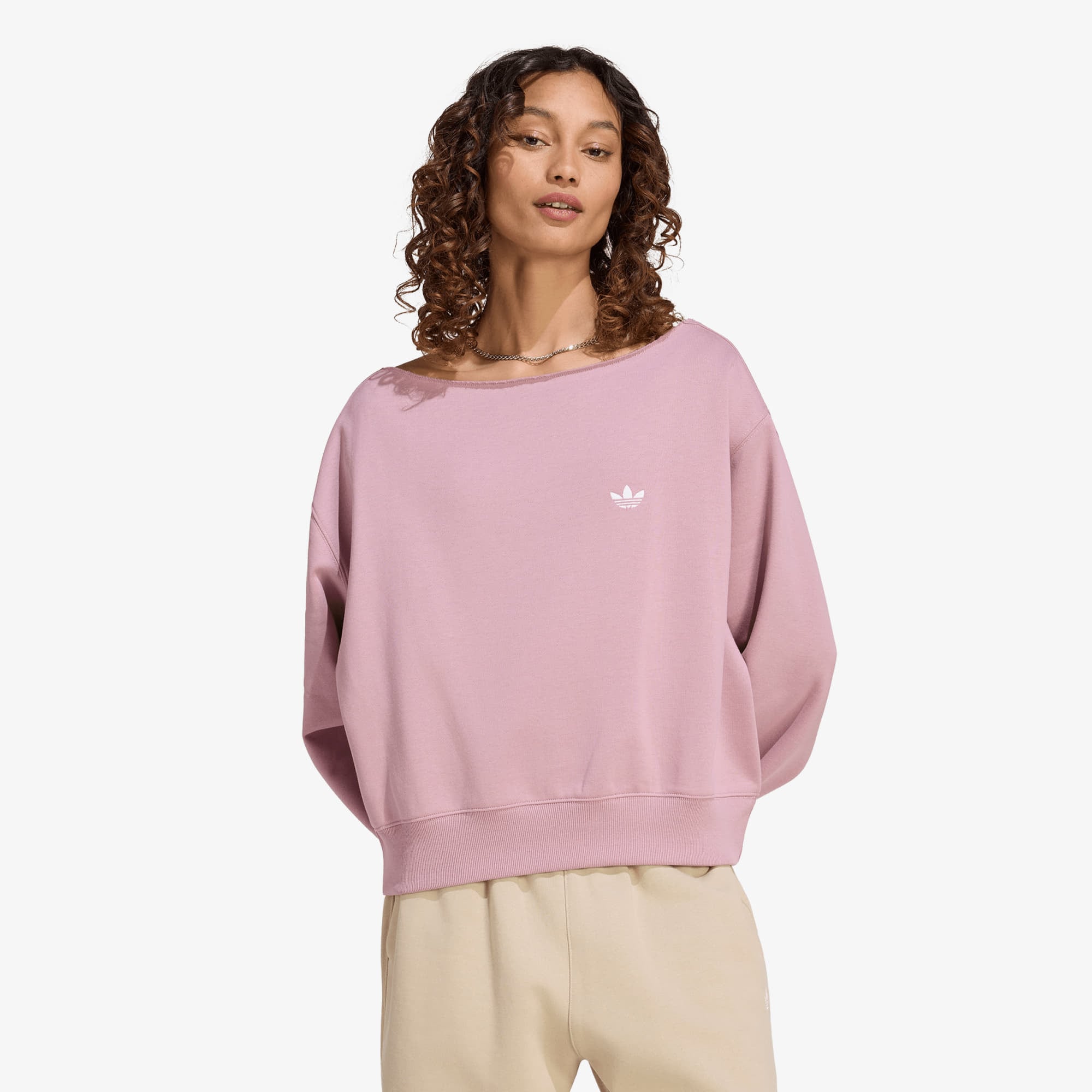 Sweatshirt adidas Ess Crw Lo Magic Mauve L