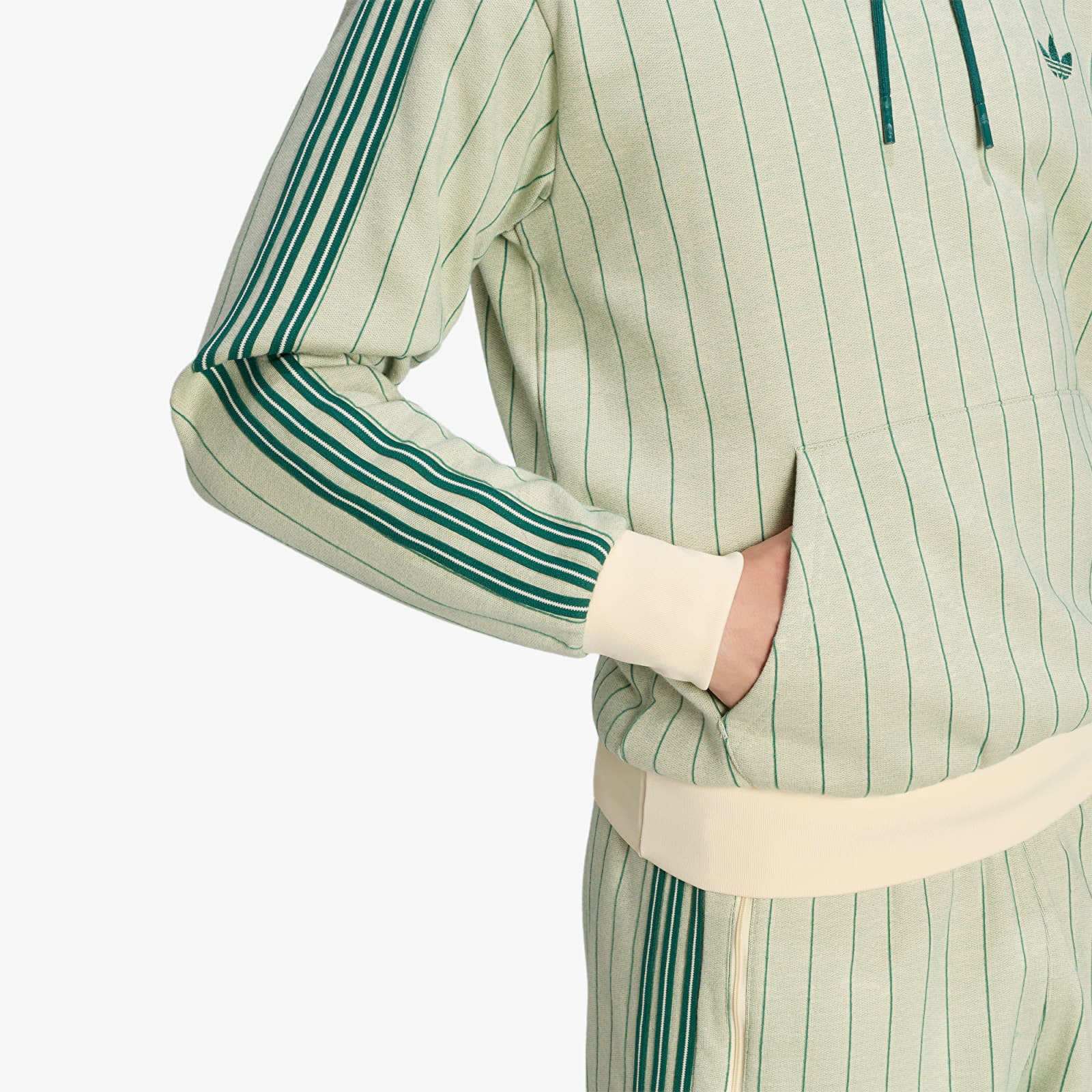 Felpe con cappuccio uomo adidas Pinstripes Hoodie Warm Vanilla