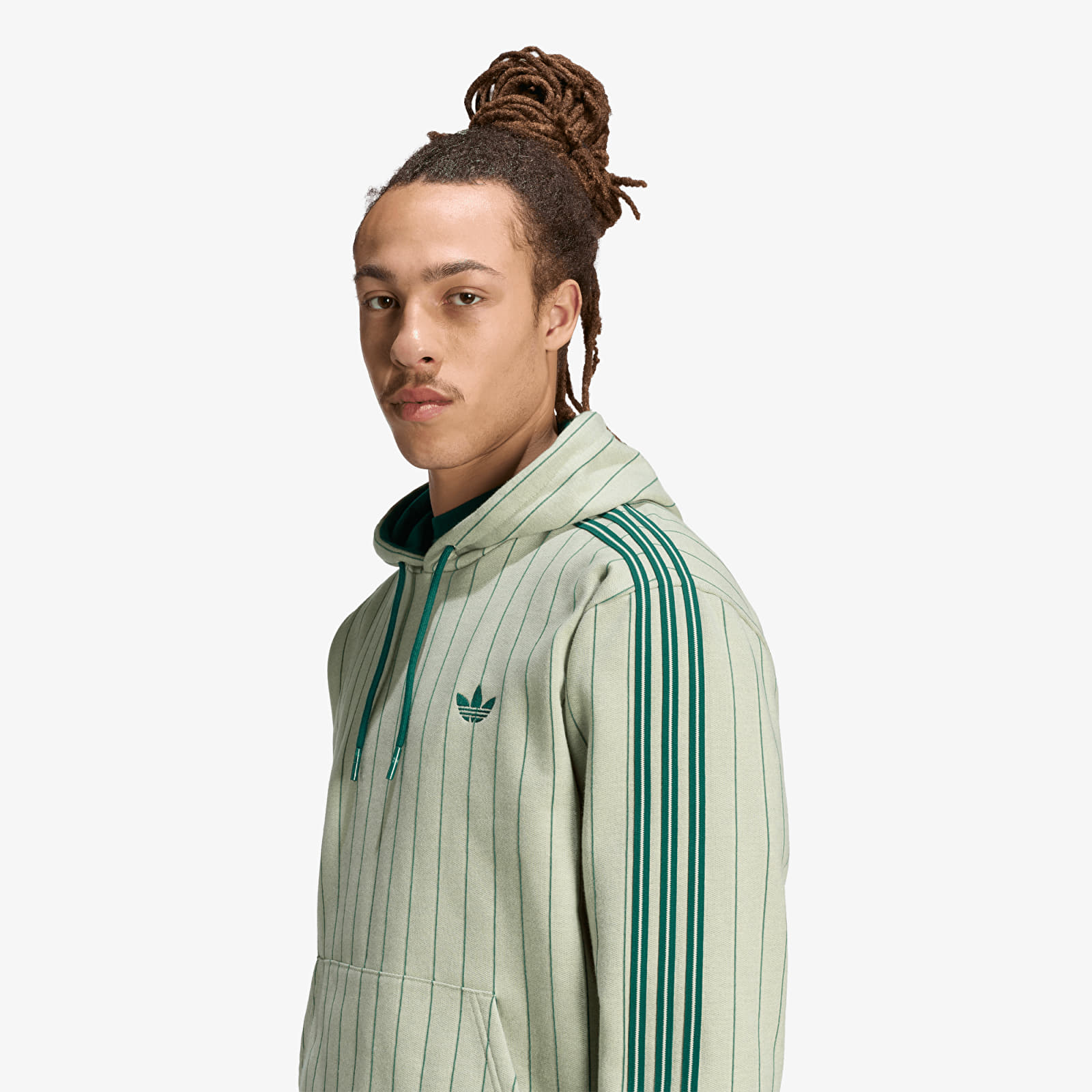 Felpe con cappuccio uomo adidas Pinstripes Hoodie Warm Vanilla