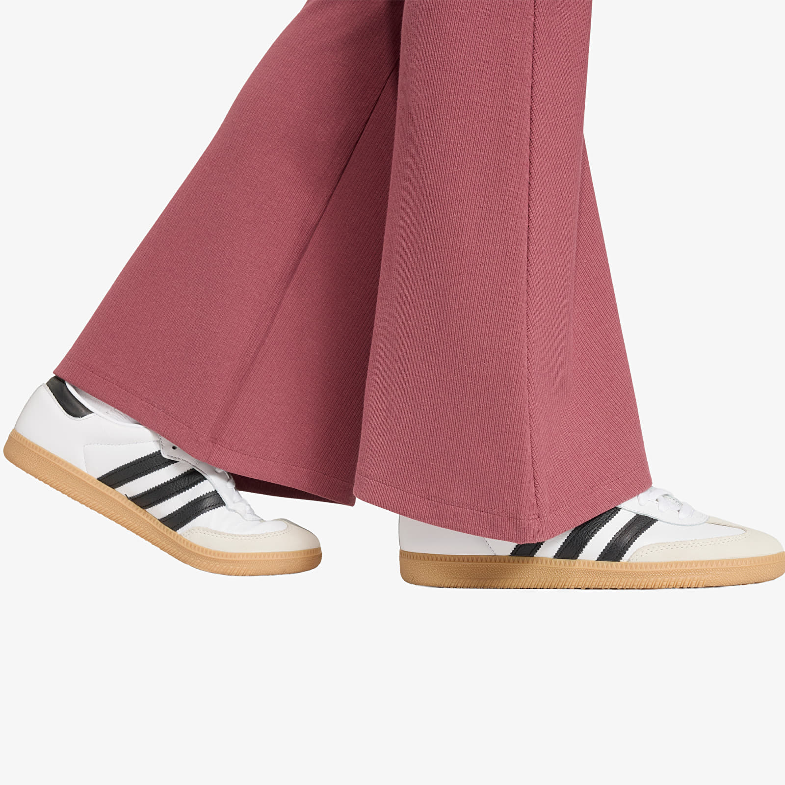 Дамски клин adidas Essentials Rib Flared Leggings Quiet Crimson