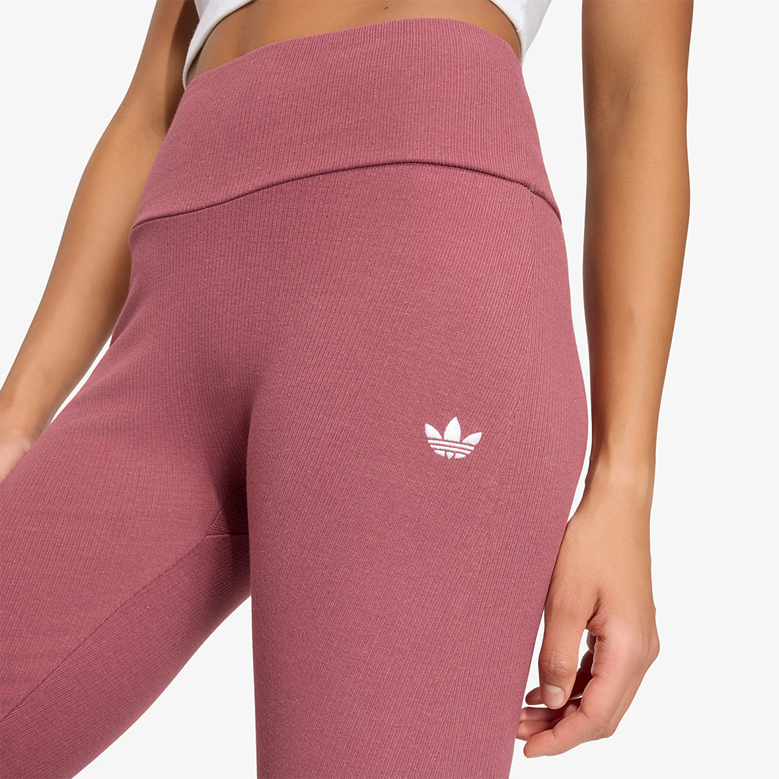 Дамски клин adidas Essentials Rib Flared Leggings Quiet Crimson