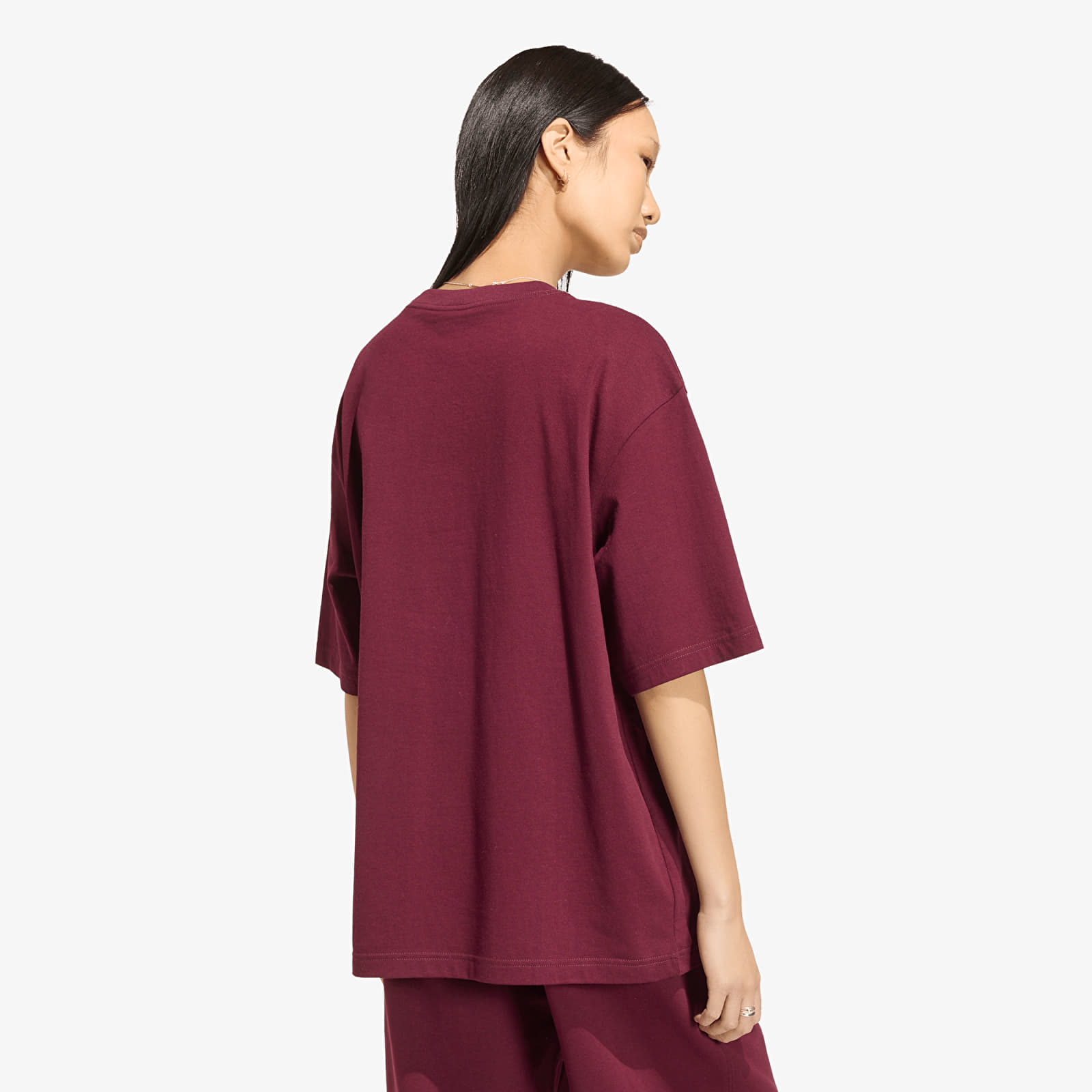 Dames T-shirts adidas Ess Tee Os Maroon