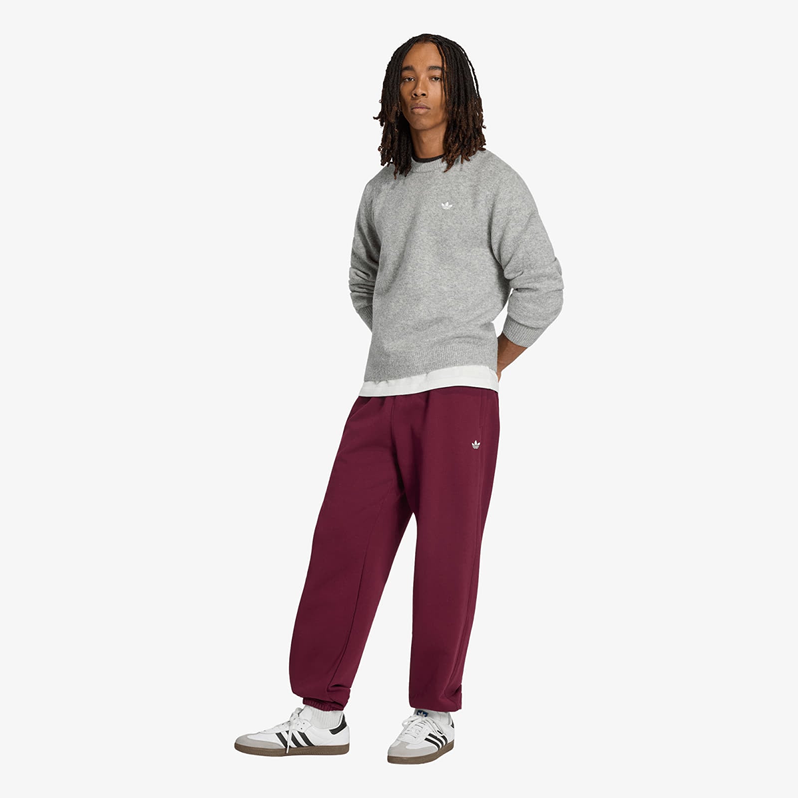 Pánské tepláky adidas Ess Loose Pt Maroon