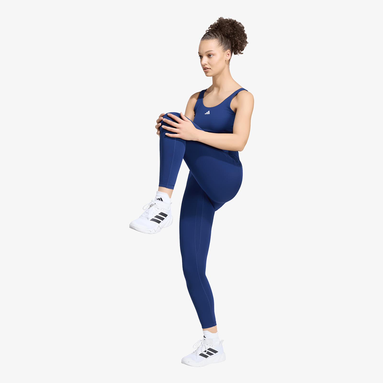 Leggings femme adidas W 3ss X-Over L Dark Blue
