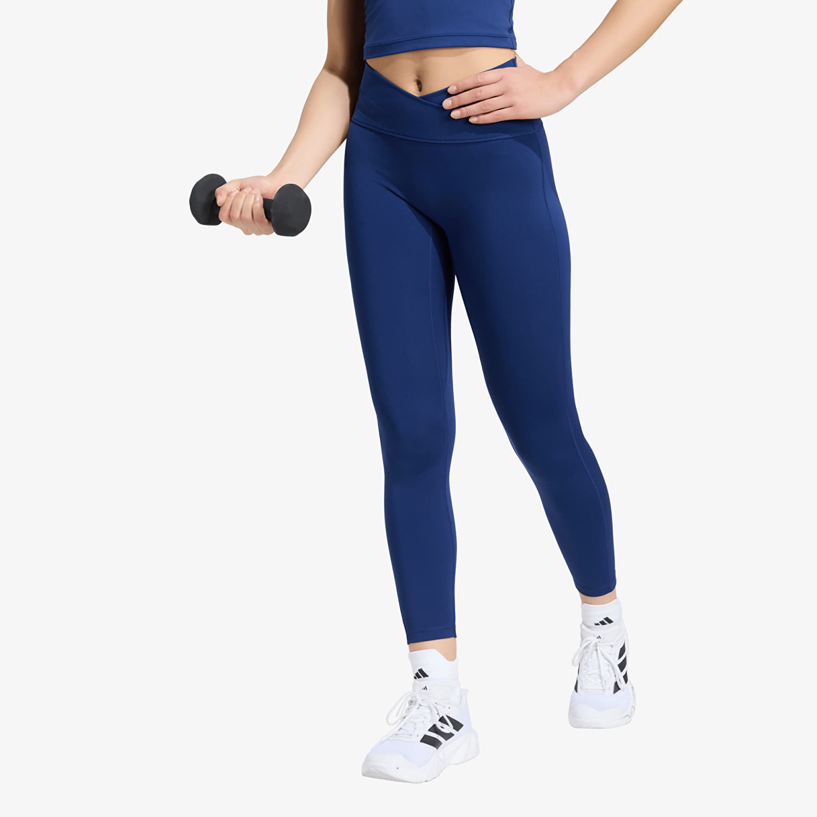 Leggings femme adidas W 3ss X-Over L Dark Blue