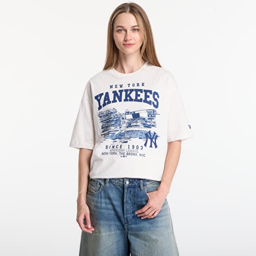 Tricou New Era MLB Slub Stadium OS Tee New York Yankees UNISEX Off White