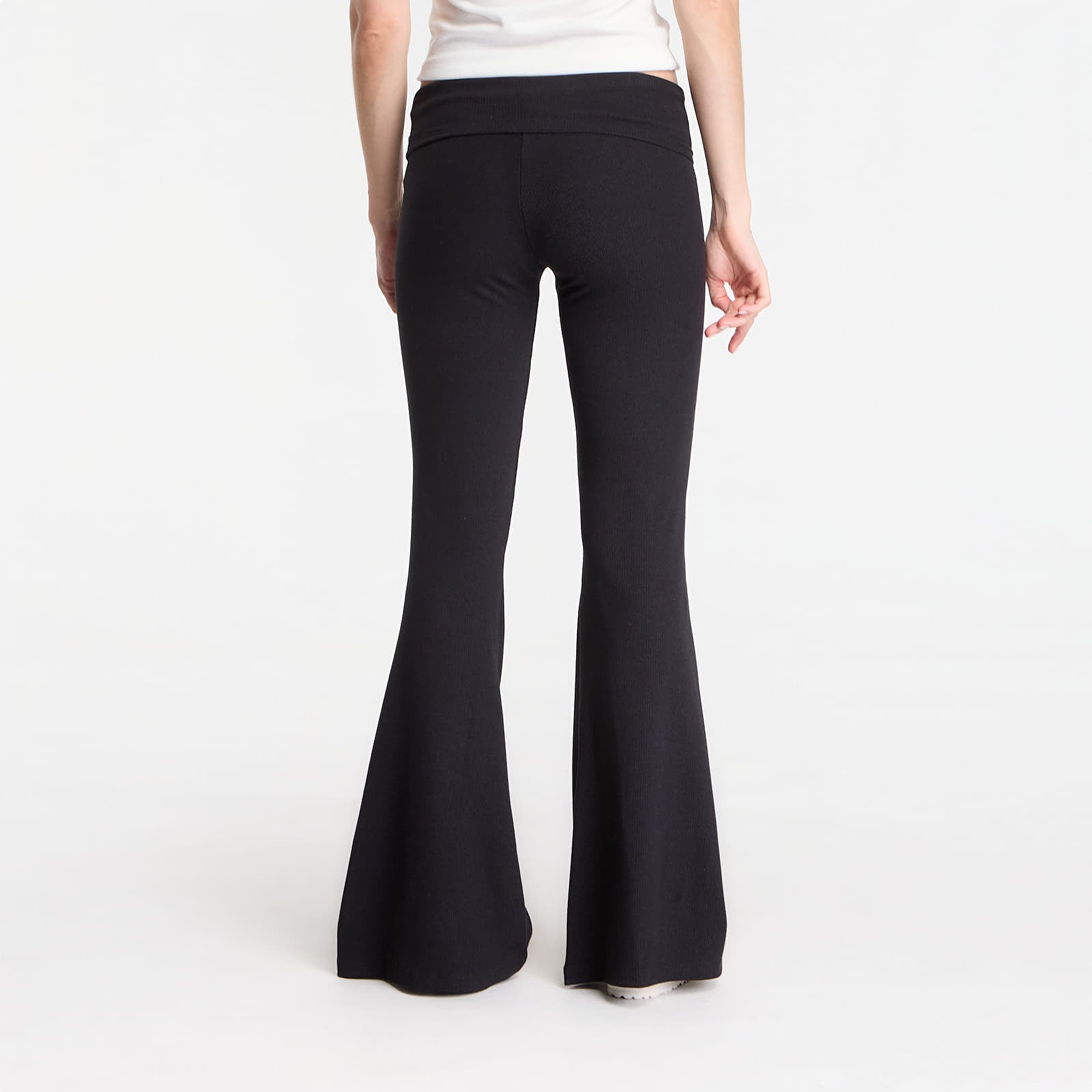 Leggings for kvinner adidas Essentials Rib Flared Leggings Black