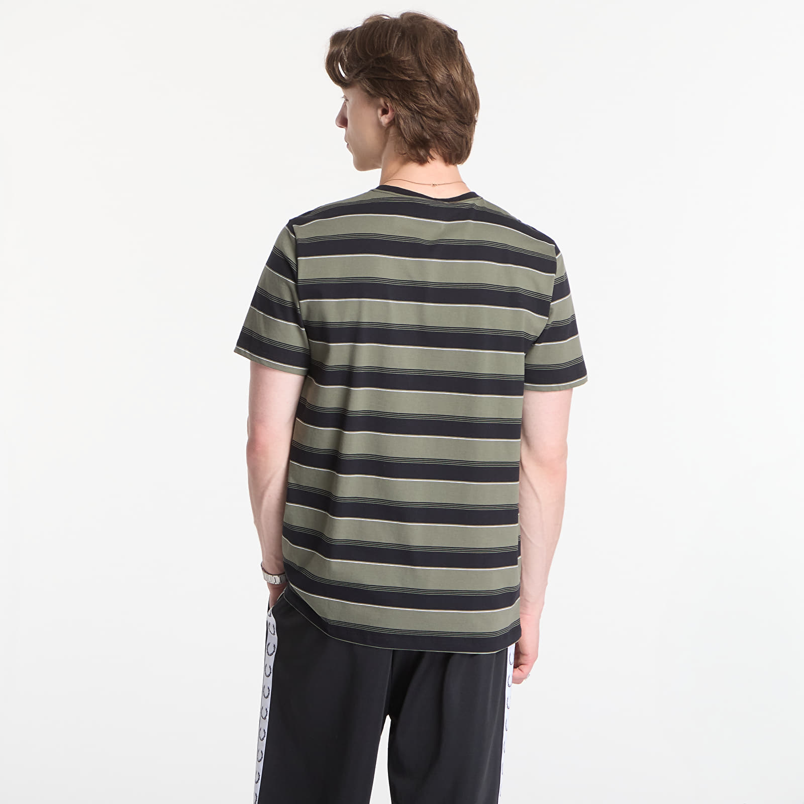 T-Shirts Männer Fred Perry Fine Stripe T-Shirt Green