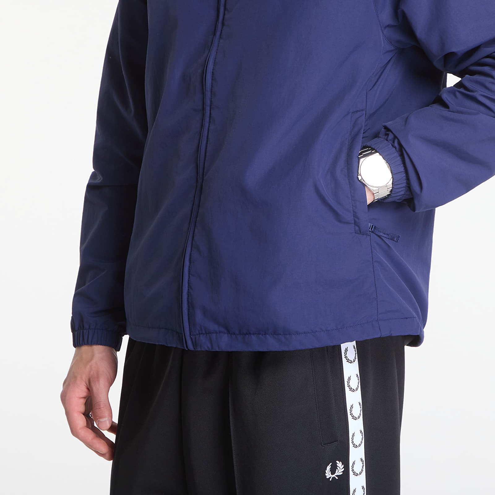 Jakker til mænd Fred Perry Hooded Shell Jacket UNISEX Blue