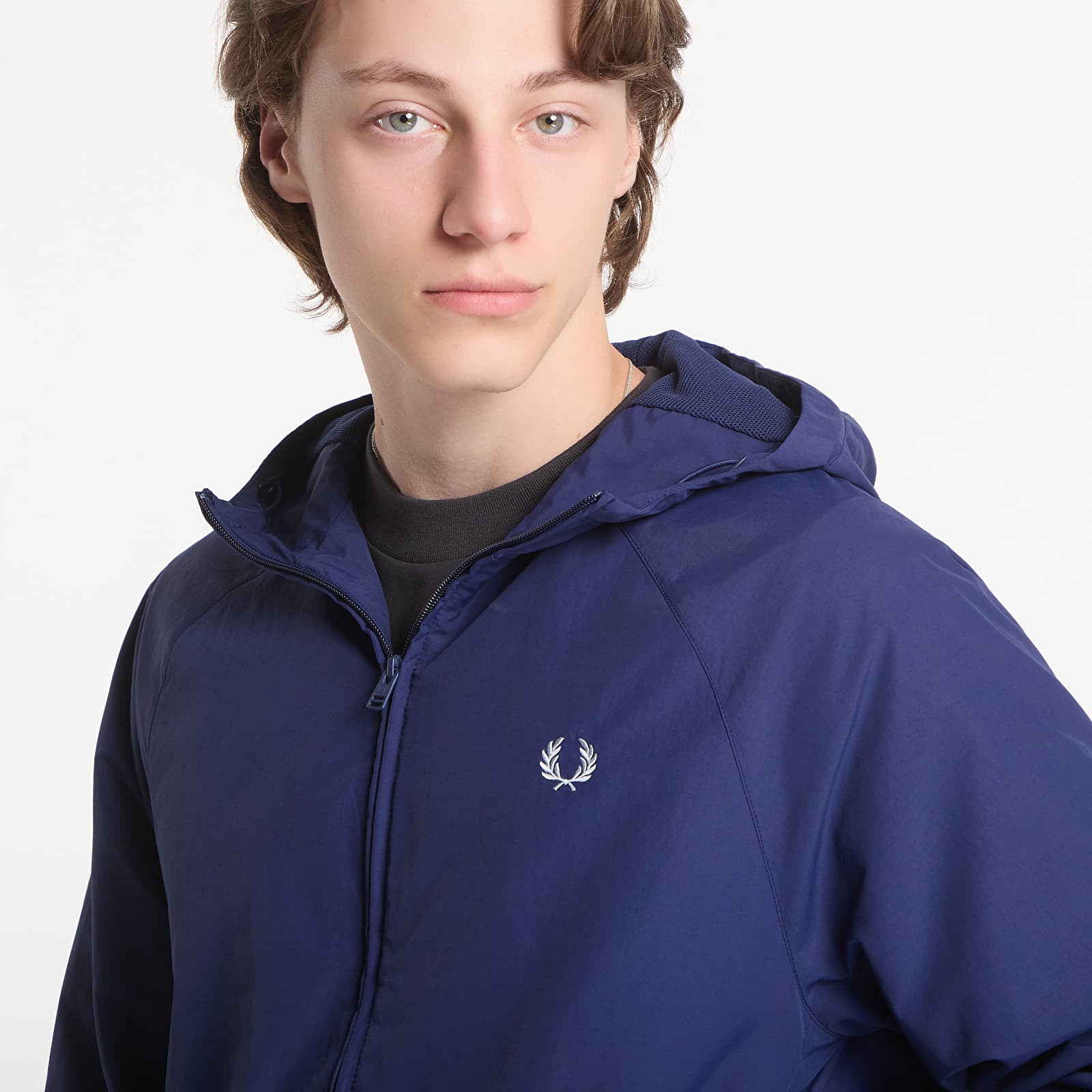Jakker til mænd Fred Perry Hooded Shell Jacket UNISEX Blue