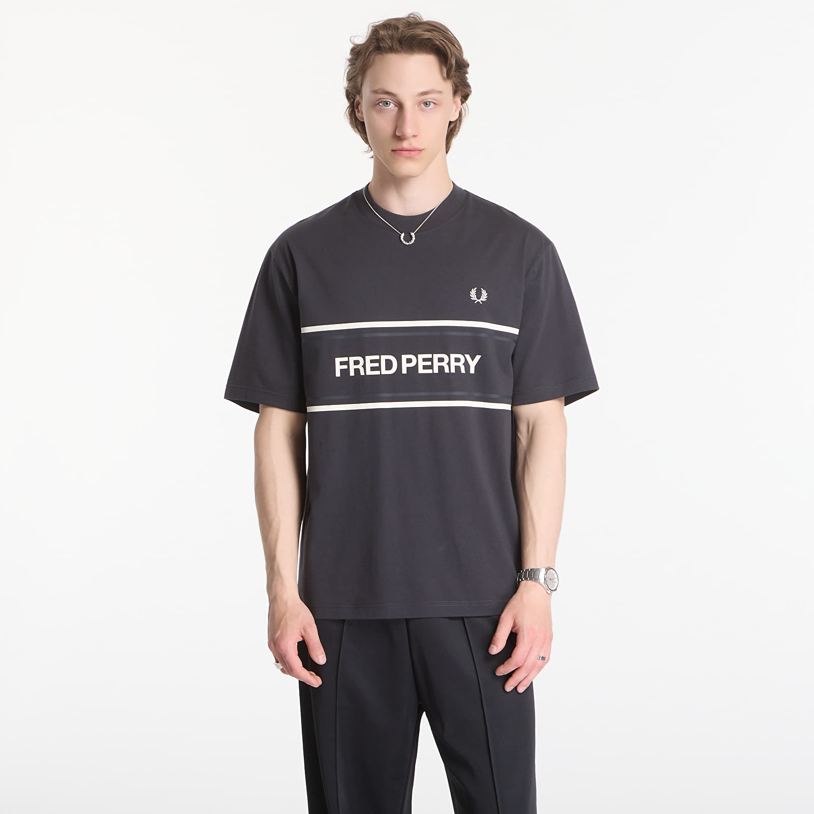 T-Shirts Männer Fred Perry Fred Perry Graphic T-Shirt Black