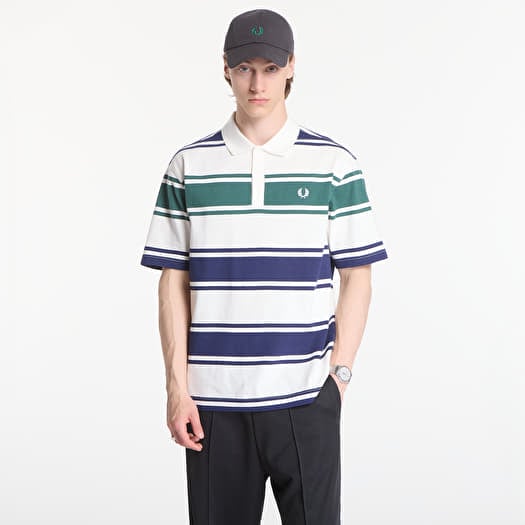 T-shirt Fred Perry Relaxed Striped Polo Shirt Beige