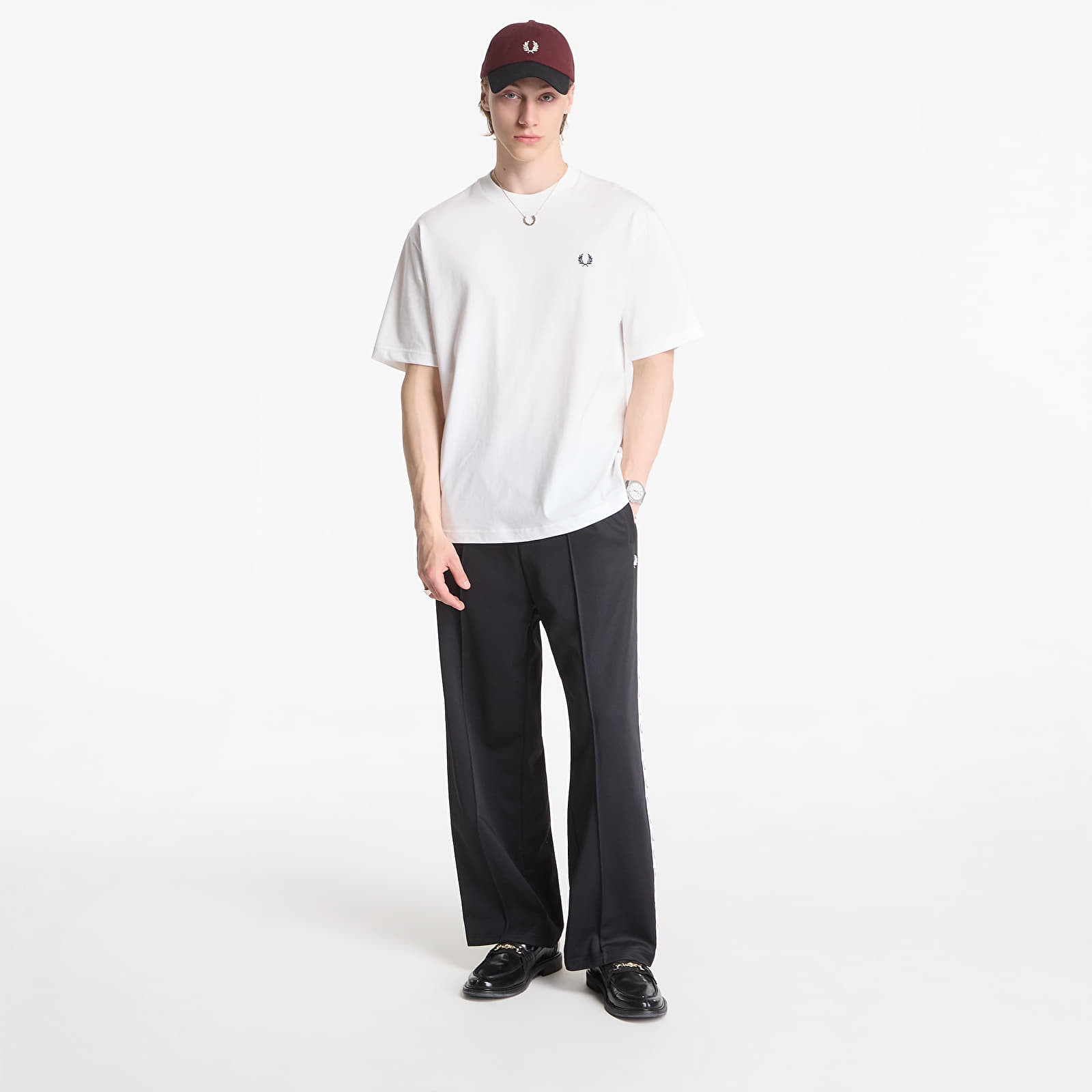 T-Shirts Männer Fred Perry Back Print Fred Perry T-Shirt White