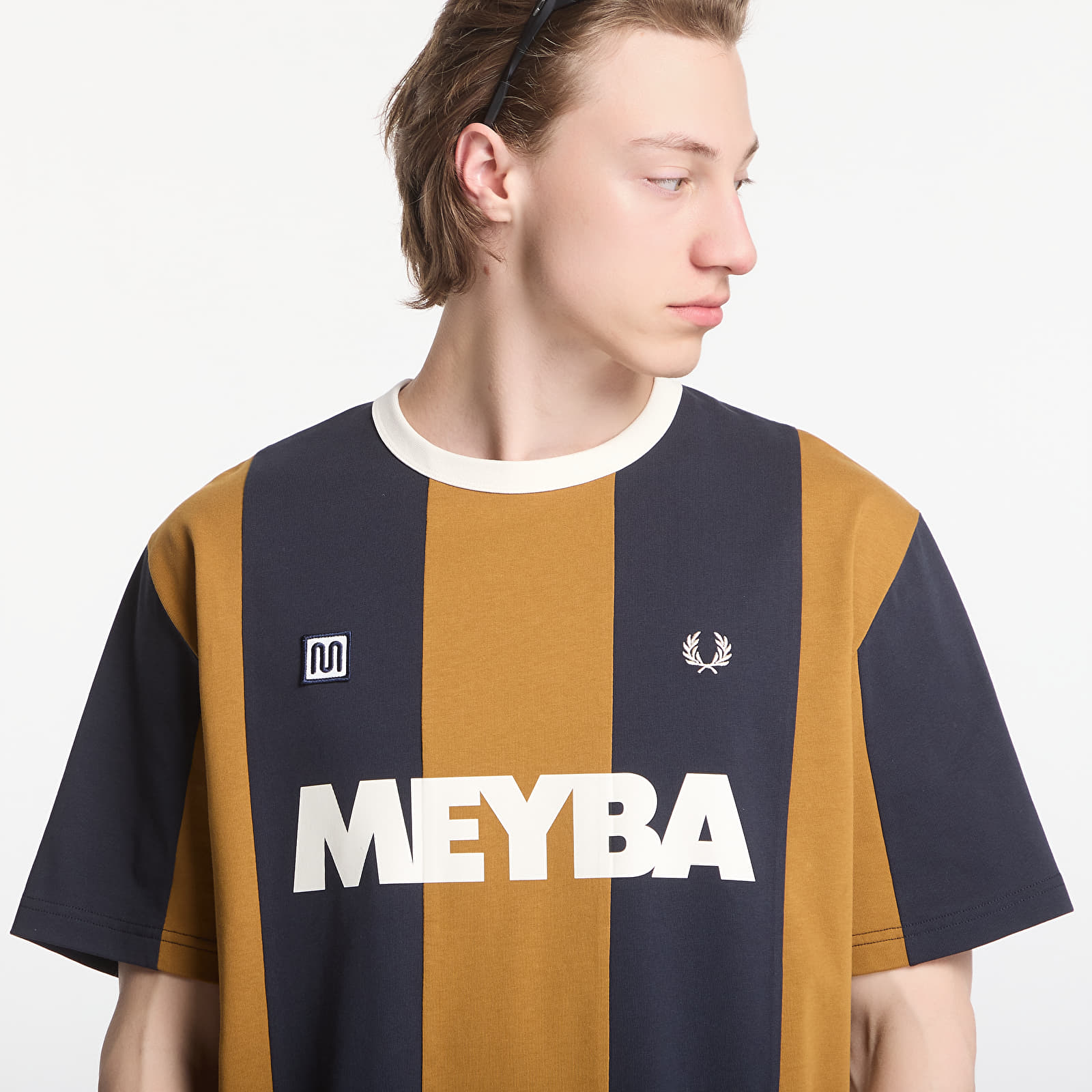 T-shirts homme Fred Perry Meyba Cut And Sew T-Shirt Dark Caramel