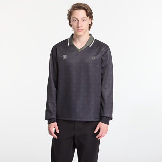 Tricou Fred Perry Meyba Printed Ls Polo Shirt Black