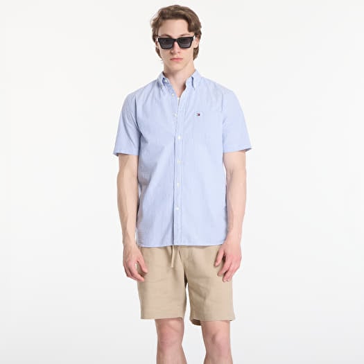 Skjorte Tommy Hilfiger Seersucker Bengal Stripe Shirt Blue Orbit/ Stripe