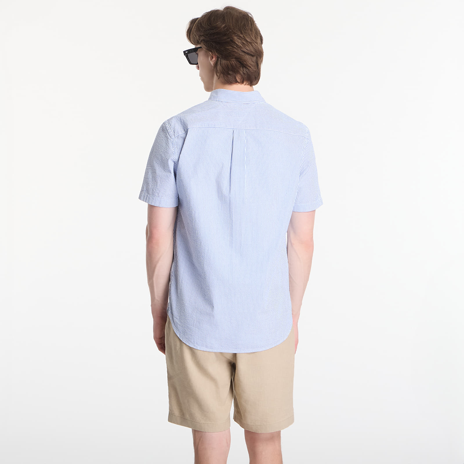 Skjorter Tommy Hilfiger Seersucker Bengal Stripe Shirt Blue Orbit/ Stripe