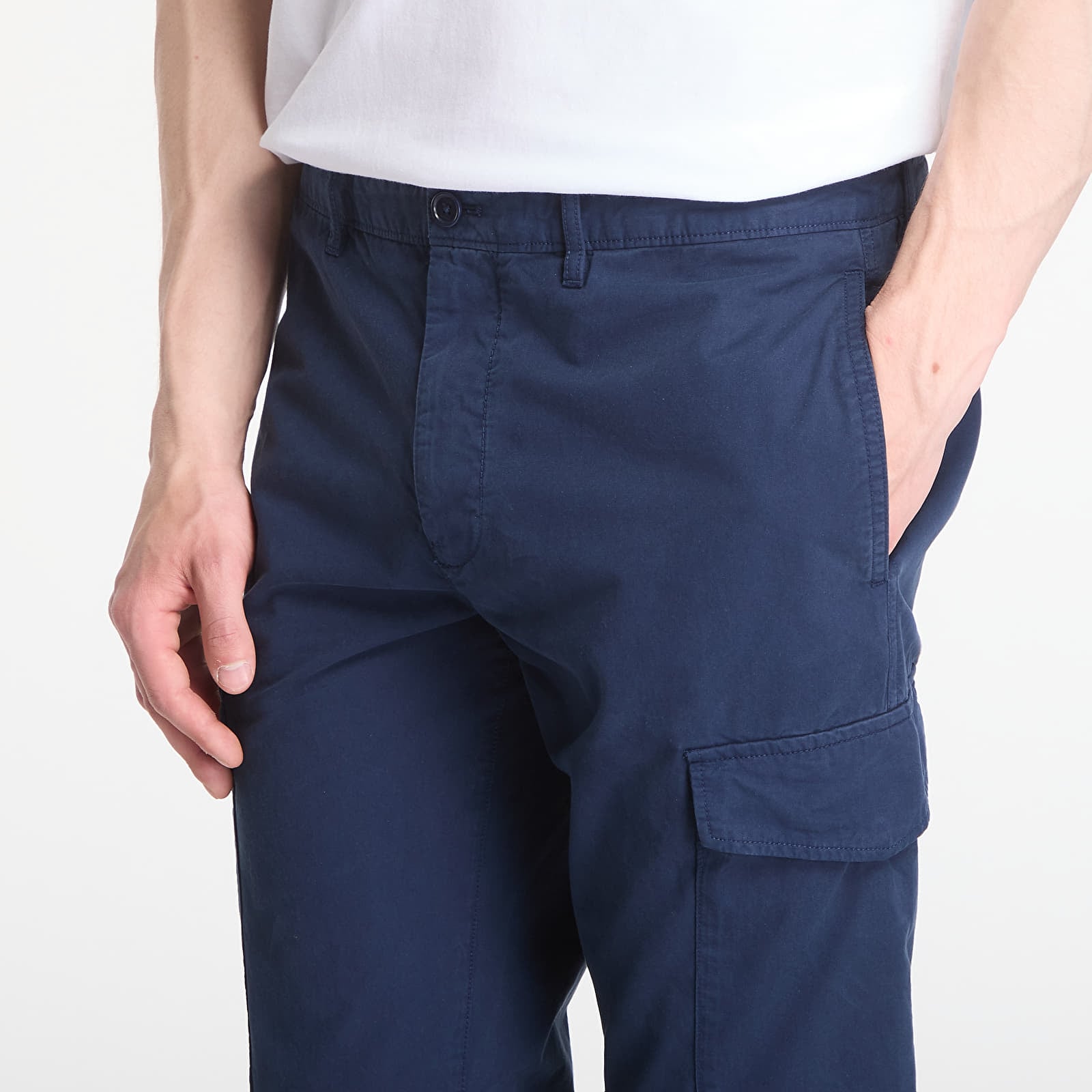 Bukser for menn Tommy Hilfiger Denton Lw Twill Cargo Pants Carbon Navy
