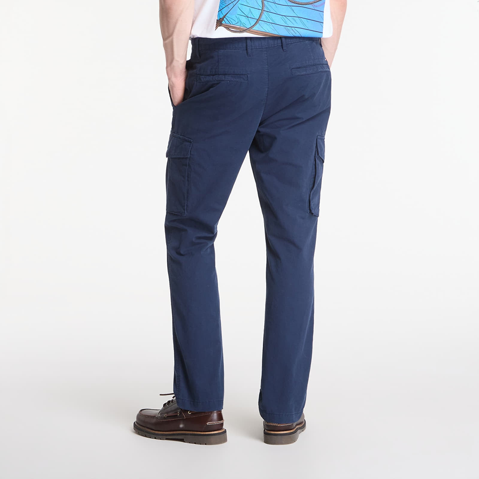 Bukser for menn Tommy Hilfiger Denton Lw Twill Cargo Pants Carbon Navy