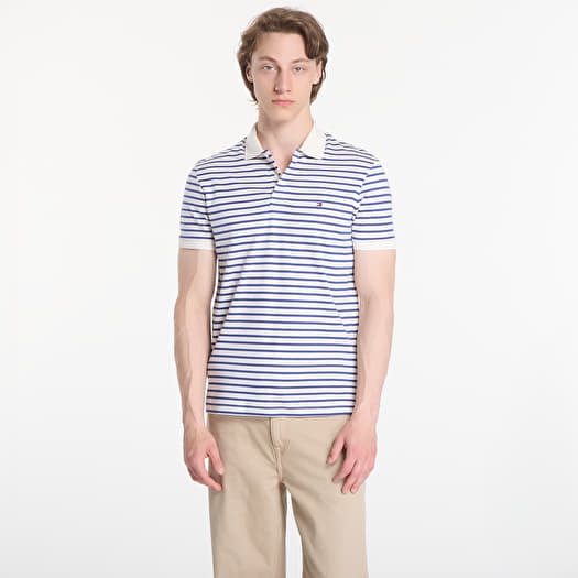 Tommy Hilfiger Liquid Cotton Reg Seasonal Polo Tee Ivory Petal / Pigment Blue